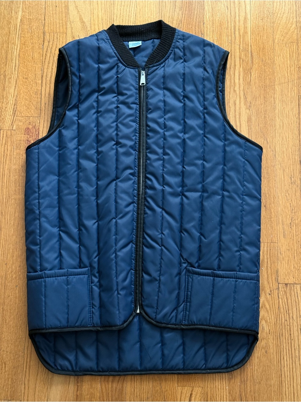 Vintage 70’s Sears Work Leisure Vest Men’s M/L Quilted Navy